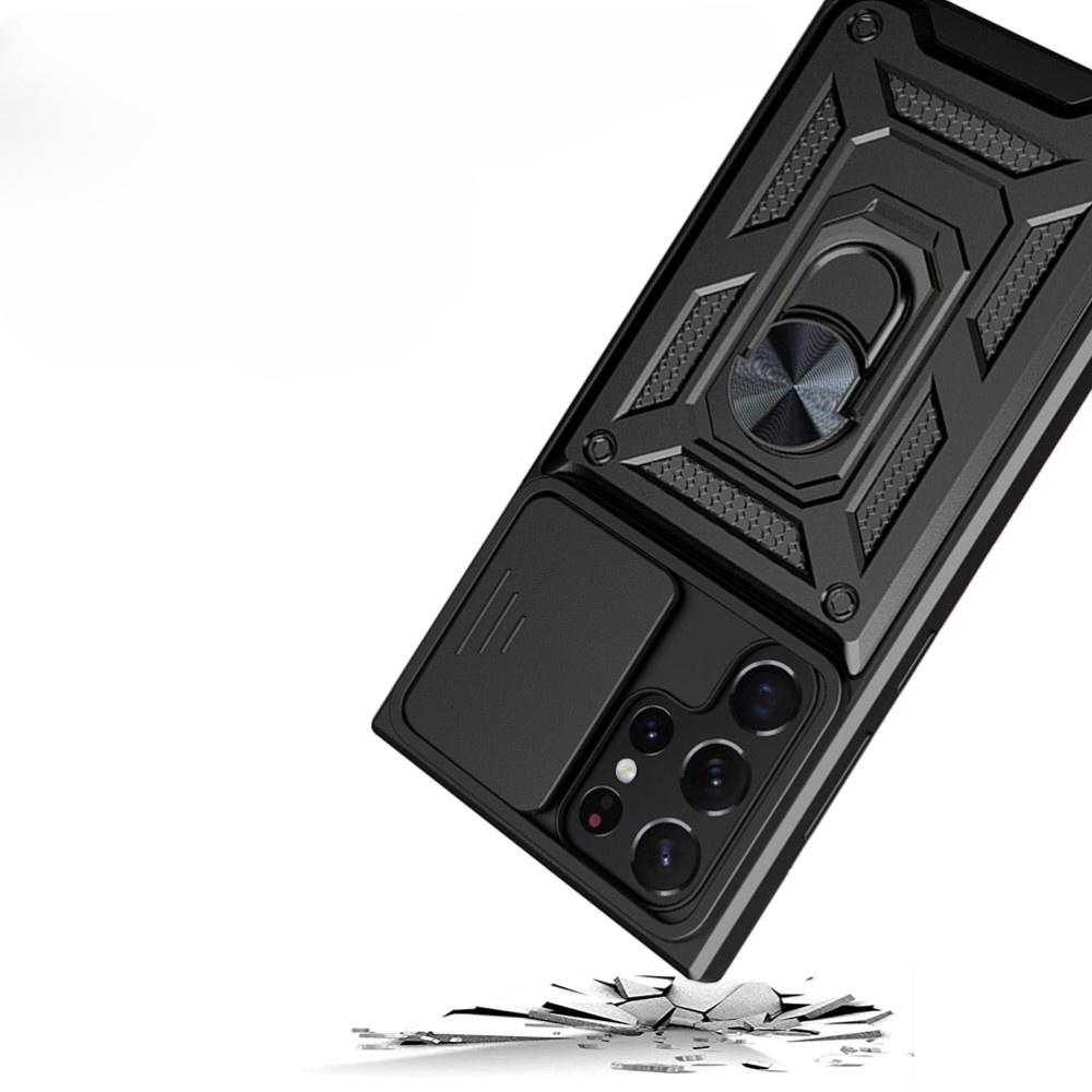 Armored Case for Samsung Galaxy S23 Ultra, CamShield Slide, Black