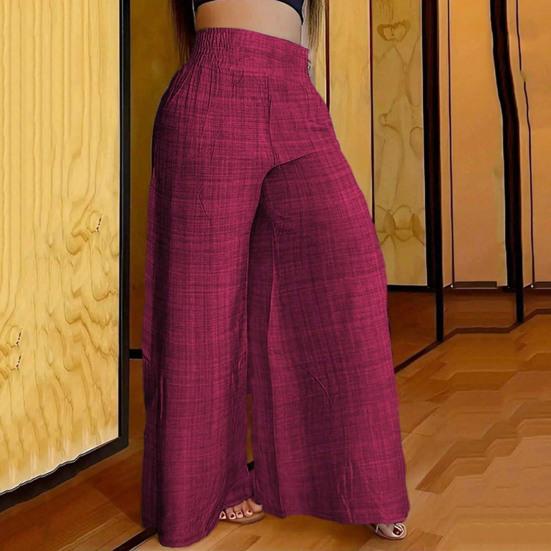 Women Casual Pants Wide Elastic High Waist Oversized Wide Leg Long Trousers Solid Color Lounge Workout Pants