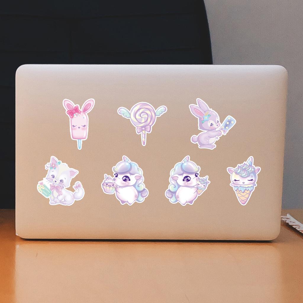 50 Unicorn Girl Stickers Mobile Phone Computer Water Cup Decorative Stickers Notebook Waterproof Creative Hand Notebook Stickers