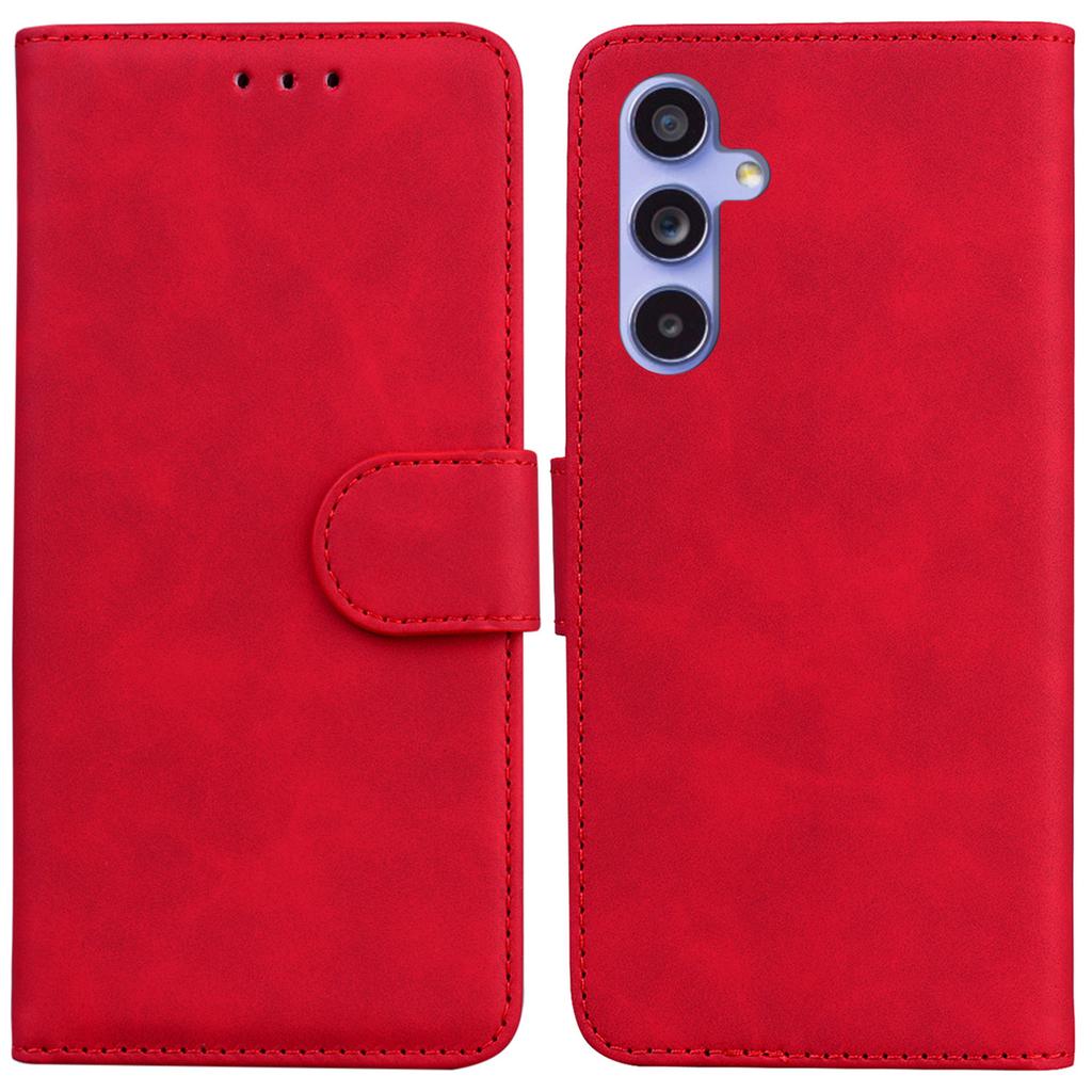 Etui dla Samsung Galaxy A55 5G Jednokolorowe Skórzane Etui na Telefon Portfel