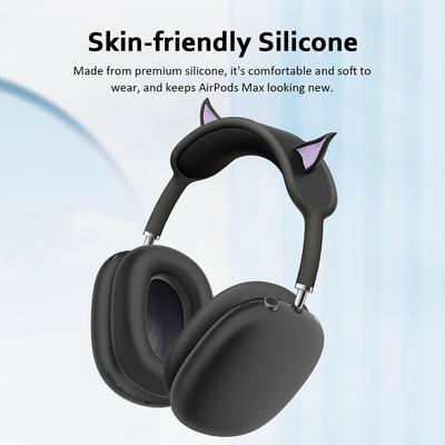3 in 1 Silikonhülle Ohrpolsterhülle Abdeckung/Ohrmuschelabdeckung/Kopfbügelabdeckung Stoßfeste Hülle für AirPods Max Kabellose Kopfhörer
