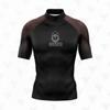 Męski Rash Guard z Ochroną UV, Krótki Rękaw, Kostium Kąpielowy, Do Nurkowania, Surfingowania, Sportów Wodnych, Szybkoschnący, Dopasowany Kompresyjnie