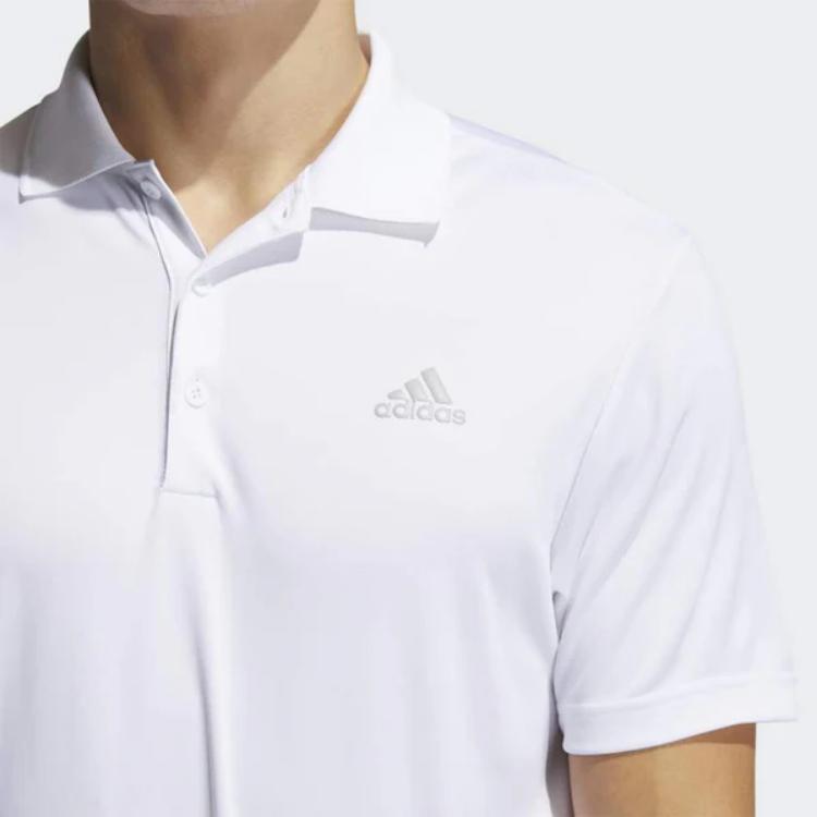 Adidas Performance Primegreen Golf Polo Shirt With Logo Print Men Tops White GQ3132