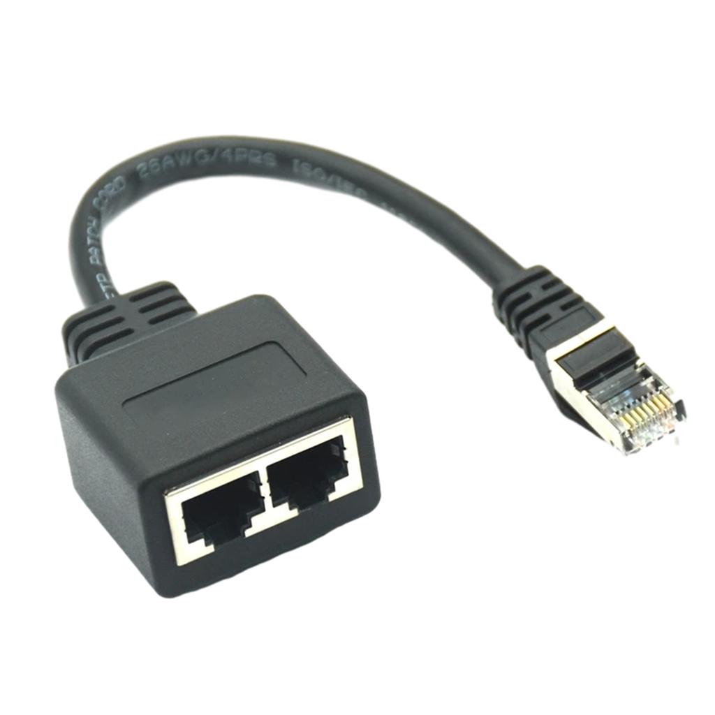 Разветвитель RJ45 Кабель-адаптер «папа» на 2xженщины Разъемы 7 LAN Ethernet Кабель-удлинитель Сетевой адаптер Вилка шнура