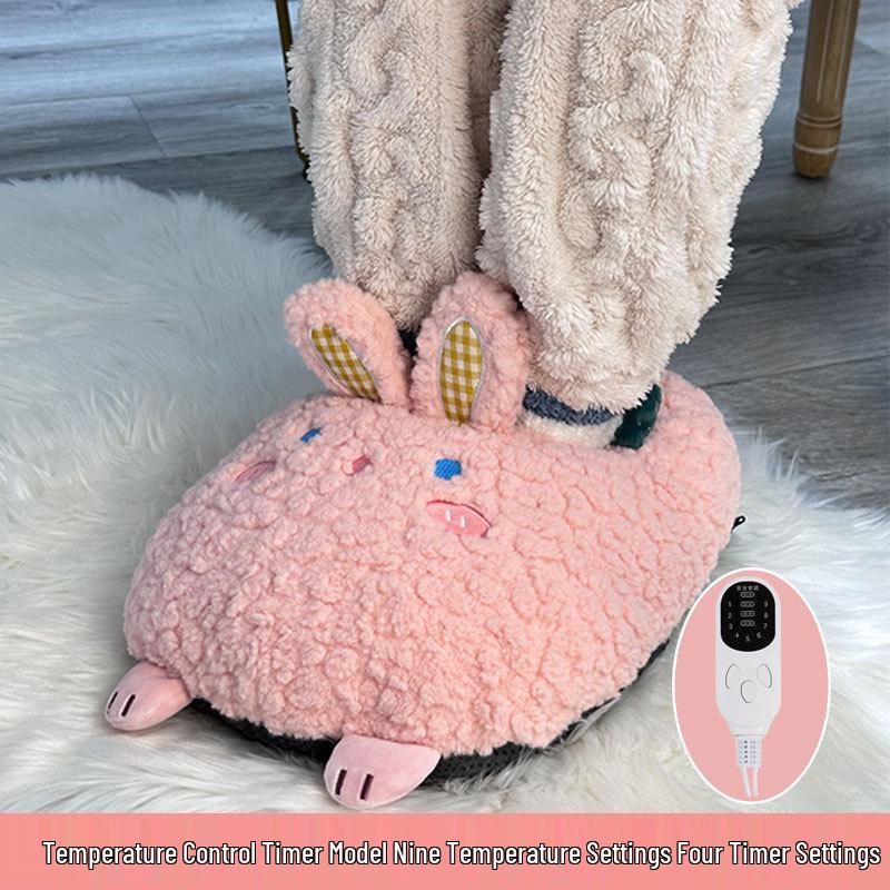 Vinteruppvärmd fotvärmardyna för flickor - Uppladdningsbar varmvattenflaska täcke