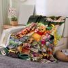 1pc, Winnie the Pooh Home Decor Blanket: Cozy Flannel Throw for Bedroom, Living Room, Travel, Camping, Car