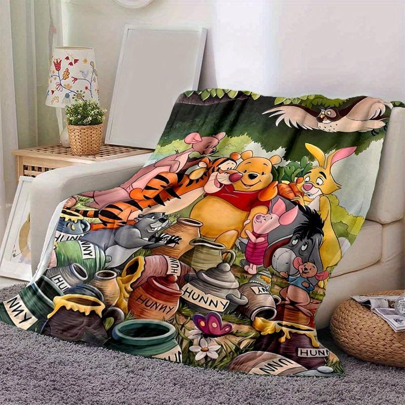 1pc, Winnie the Pooh Home Decor Blanket: Cozy Flannel Throw for Bedroom, Living Room, Travel, Camping, Car
