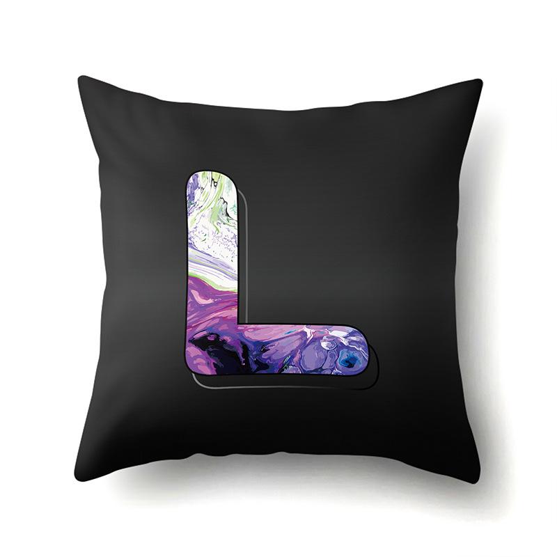 Polyester Pillowcase 3D Three-dimensional Effect Cushion Set Decorative Printing 26 English Letter Pillowcase