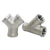 1/4" 3/8" 1/2" 3/4" 1" 1-1/4" 1-1/2" 2" BSP Female Y Shape 3 Ways Connector Coupler Splitter 304 Stainless Steel Pipe Fitting