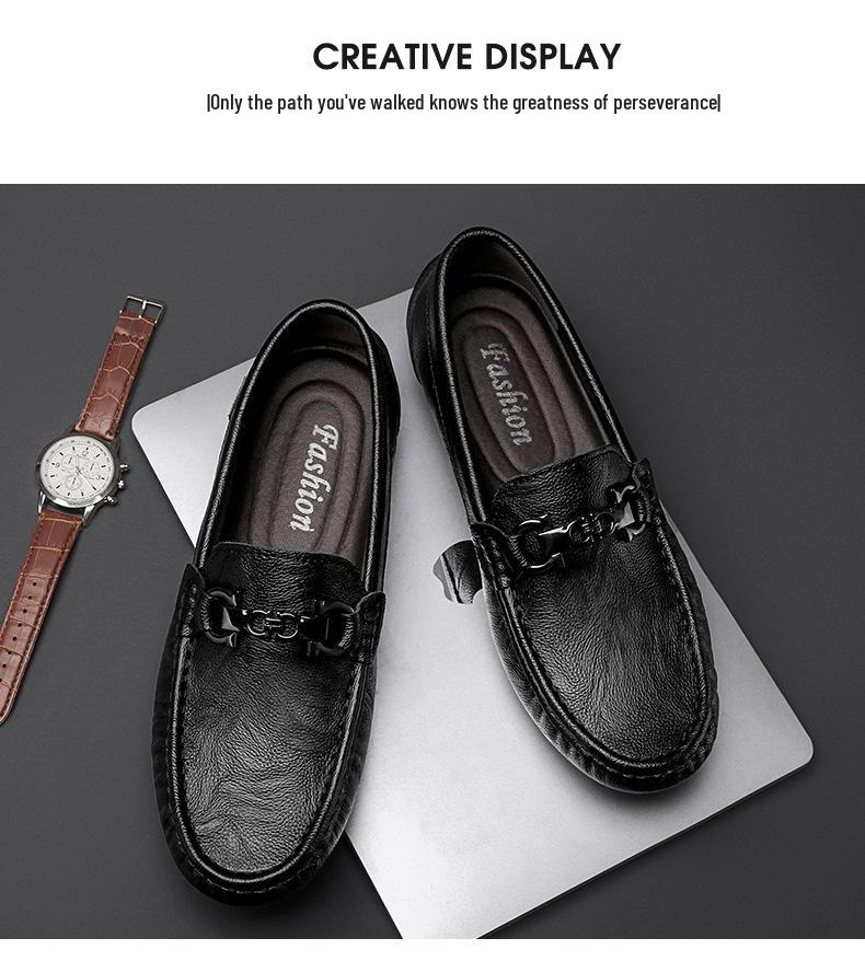 Ανδρικά Μοκασίνια Slip-on από Γνήσιο Δέρμα - Ανοιξιάτικα Casual Ευέλικτα Παπούτσια Οδήγησης