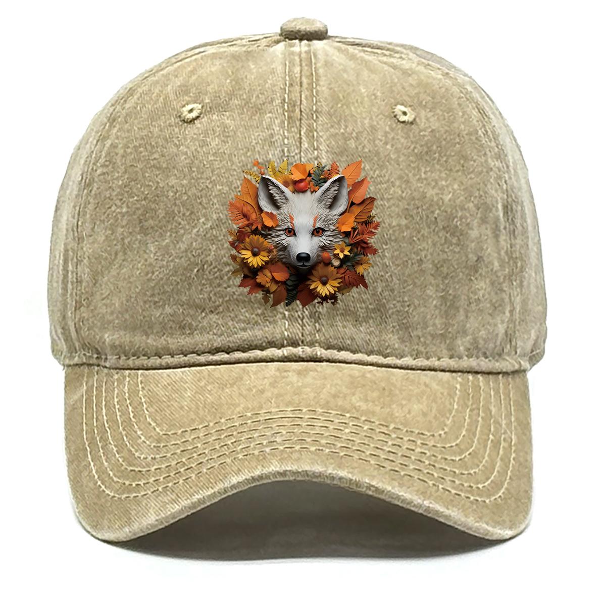 

Реалистичная бейсболка-снэпбэк с принтом лисы, животная тракерская шляпа с необработанным козырьком, удобная унисекс посадка, регулируемая шляпа от солнца as the picture хаки