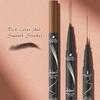Dual-Tip Eyebrow Makeup Tool: Waterproof Pencil and Liquid Liner with Precision 4-Fork Brush for Defined Brows