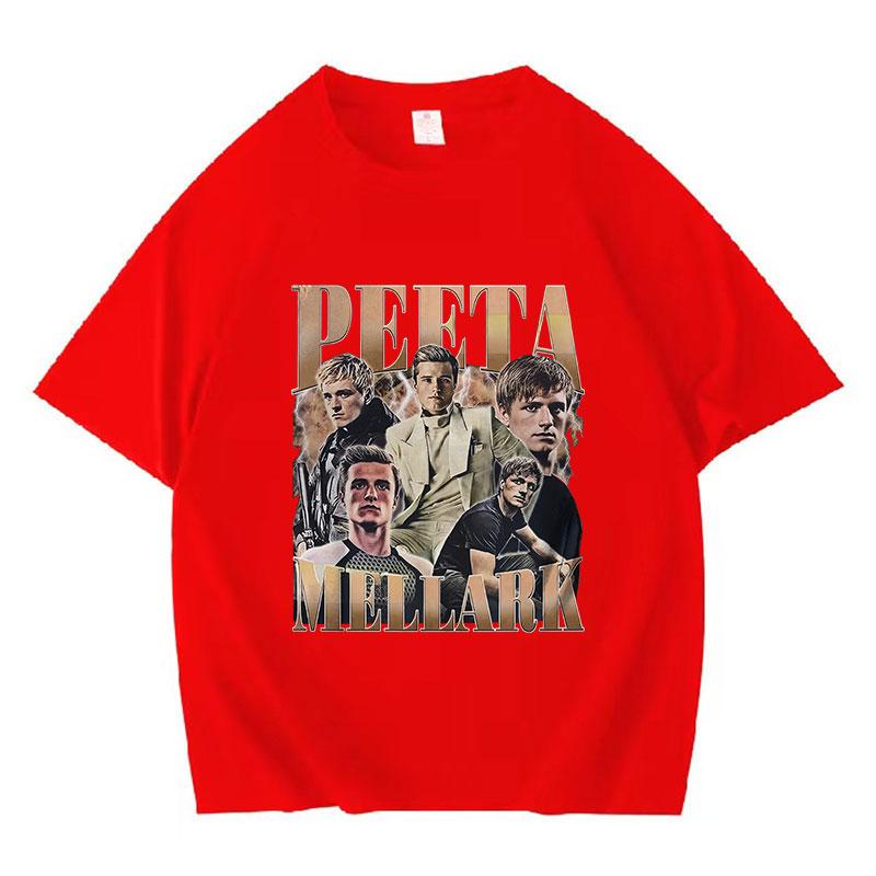 90s Peeta Mellark Vintage Graphic T Shirt Josh Hutcherson Print Short Sleeve Tshirts Mens Women 100 Cotton Oversized Tshirt S