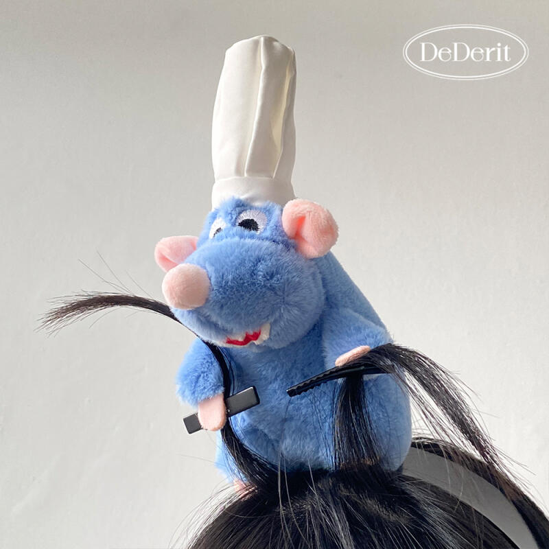Cute Mouse Chef Doll Headband Inssa Hairband Rat Chef Headband