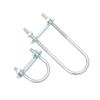 1Pcs Durable Galvanized Q235 Carbon Steel M8 Round Tube Clamp With Baffle Screws Pipe U-clamp Right Angle U-bolt for Round Tube