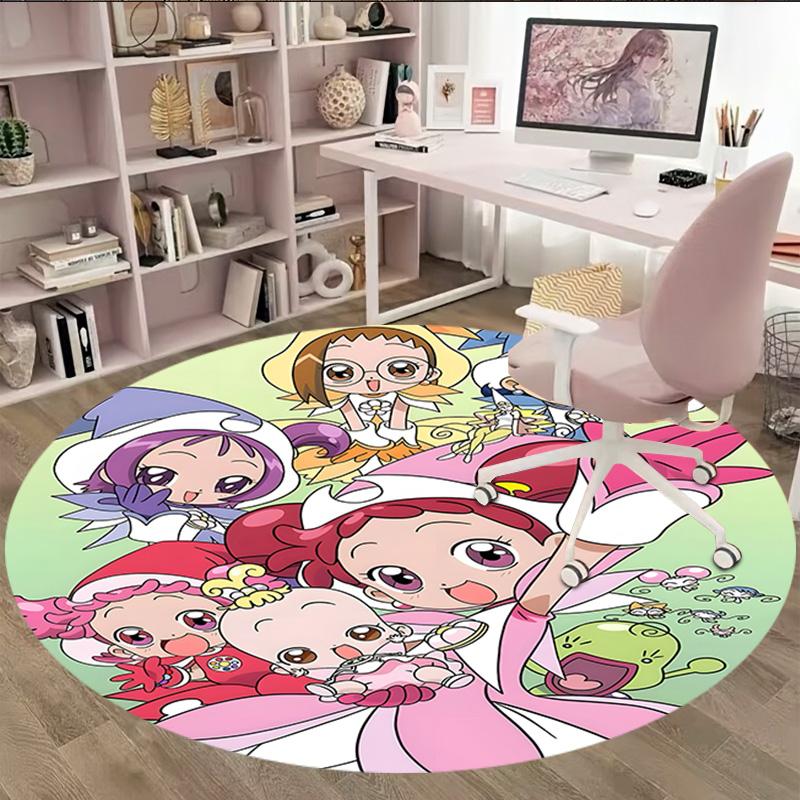 1pc DoReMi1 Print Round Carpet Chair Round Carpet Suitable for Bedroom Living Room Home Decorative Carpet