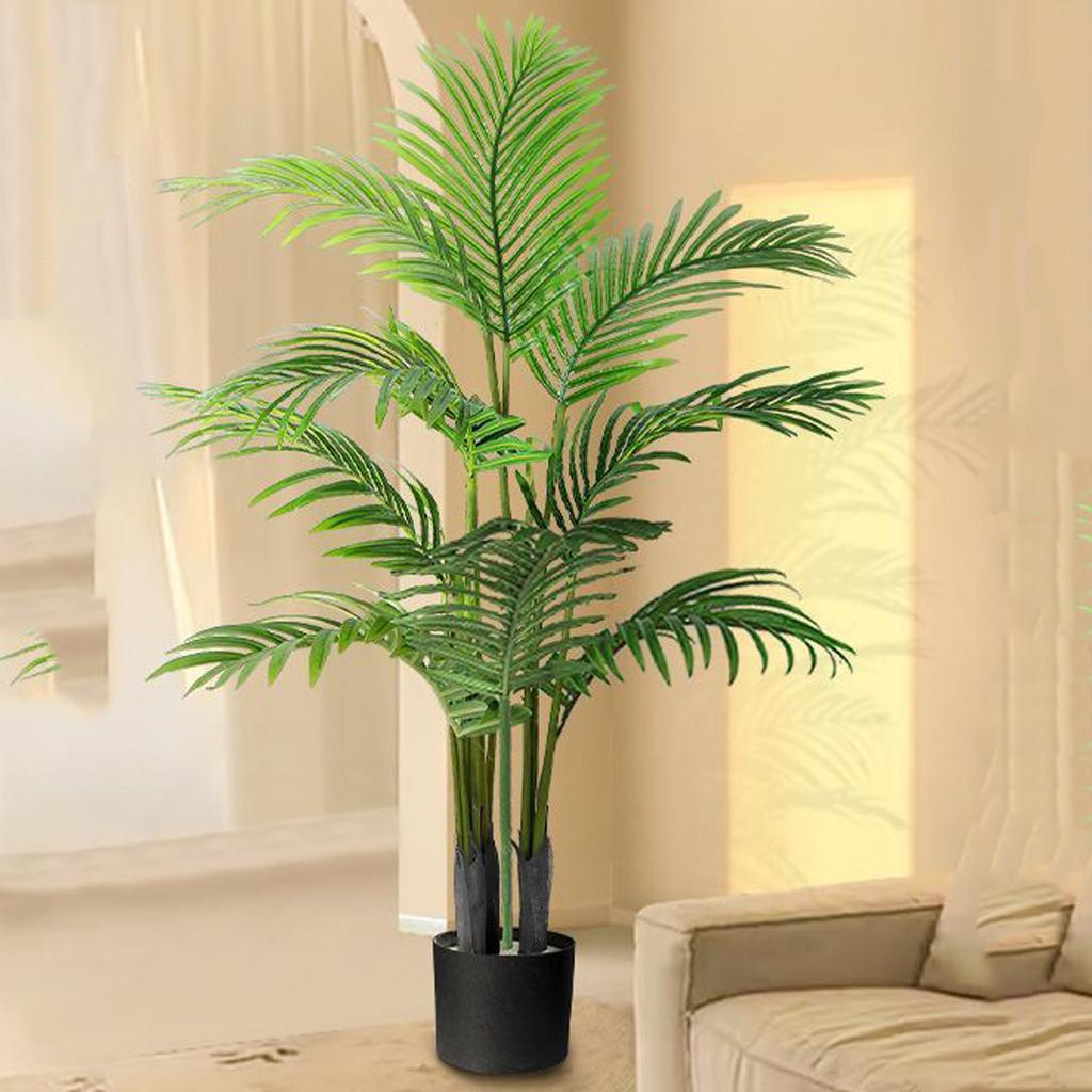Light Luxury Floor-Standing Artificial Chrysalidocarpus Indicus - High-End Green Plant, Indoor Living Room Artificial Flower Tree Decor