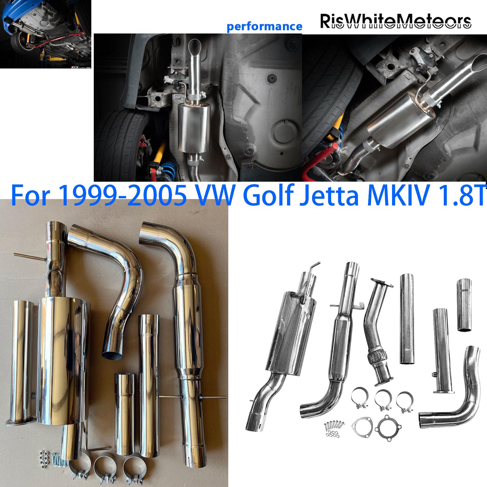 

S/S 3 Catback Exhaust + 2.5 Muffler Tip racing For VW GOLF JETTA MK4 1999-2004 1.8T turbocharger 1.8L Turbo Engines EH28916
