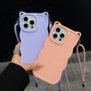 For Xiaomi Redmi Note15 Pro 8 9 10 11 12 13 14 Plus 4G 5G 9S 10S 11S 12S 14S 3D Cat Ear crossbody Strap Waves Phone Coverr