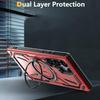 Applicable To Samsung S26Ultra Second-generation Gold Armor Mobile Phone Case S25FE Ring Magnetic Suction S24 Anti-drop Protective Case