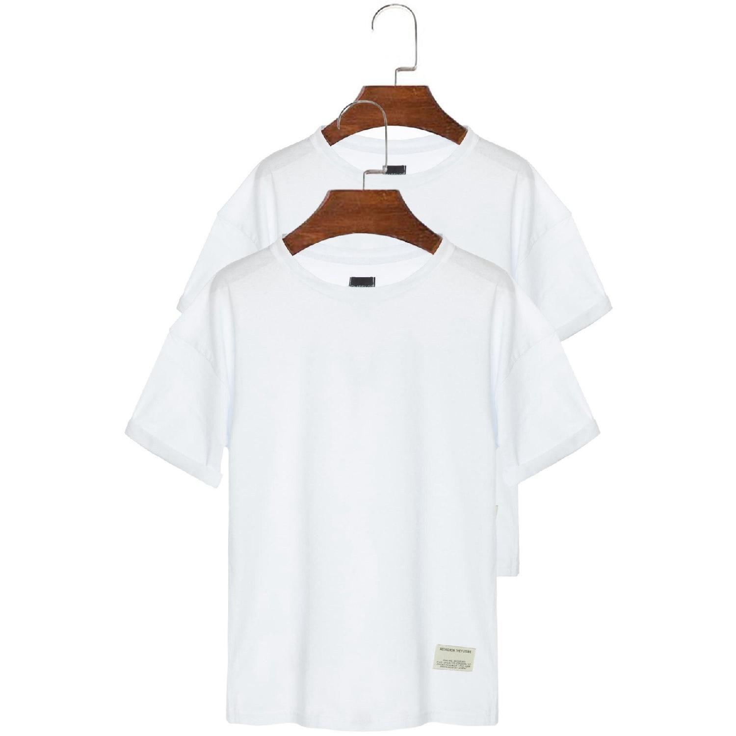 

Men s 2-pack Crew Neck Cotton Oversize Basic T-shirt S