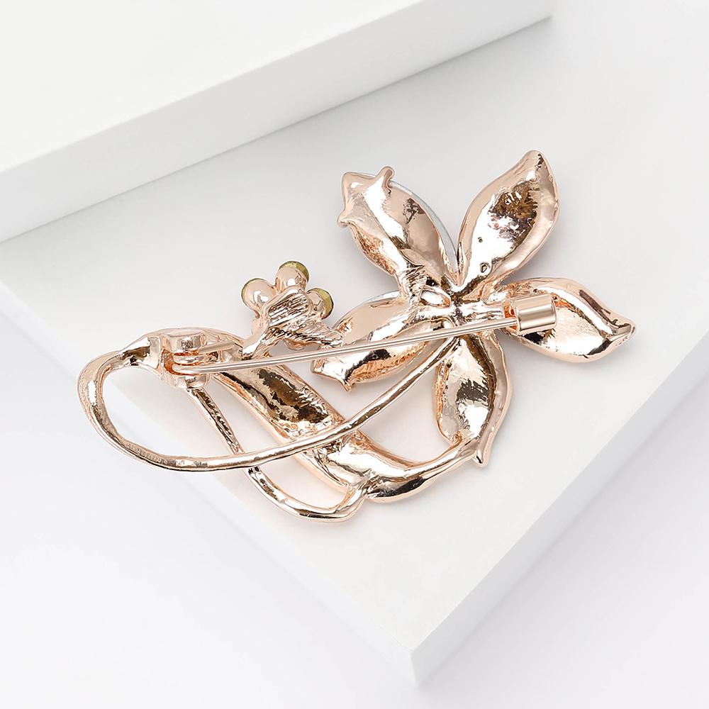 Womens Crystal Flower Brooch Pin Rhinestone Brooches Wedding Jewelry Lapel Gifts