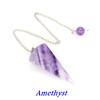 Natural Stone Quartz Agates Pendant Reiki Healing Crystal Cone Amethyst Charm Gems Pendulum Chakra Wicca For Divination Dowsing