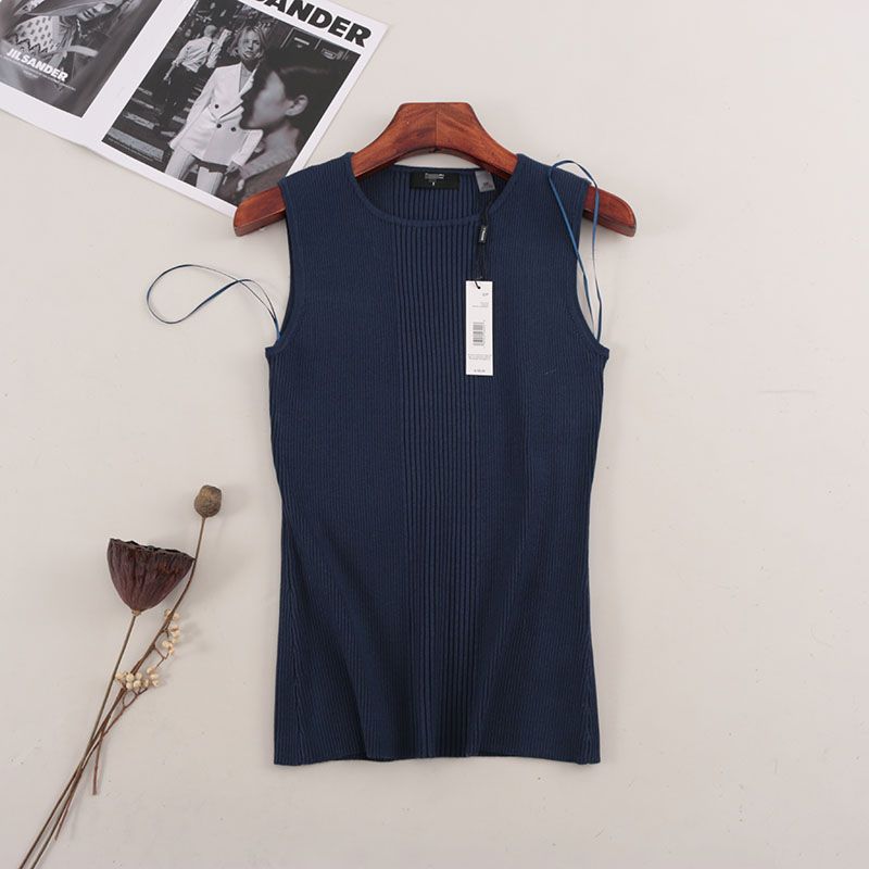 T's American Brand Minimalist Casual Sleeveless Knitwear Foreign Trade Original Order Super Comfortable Silm Vest