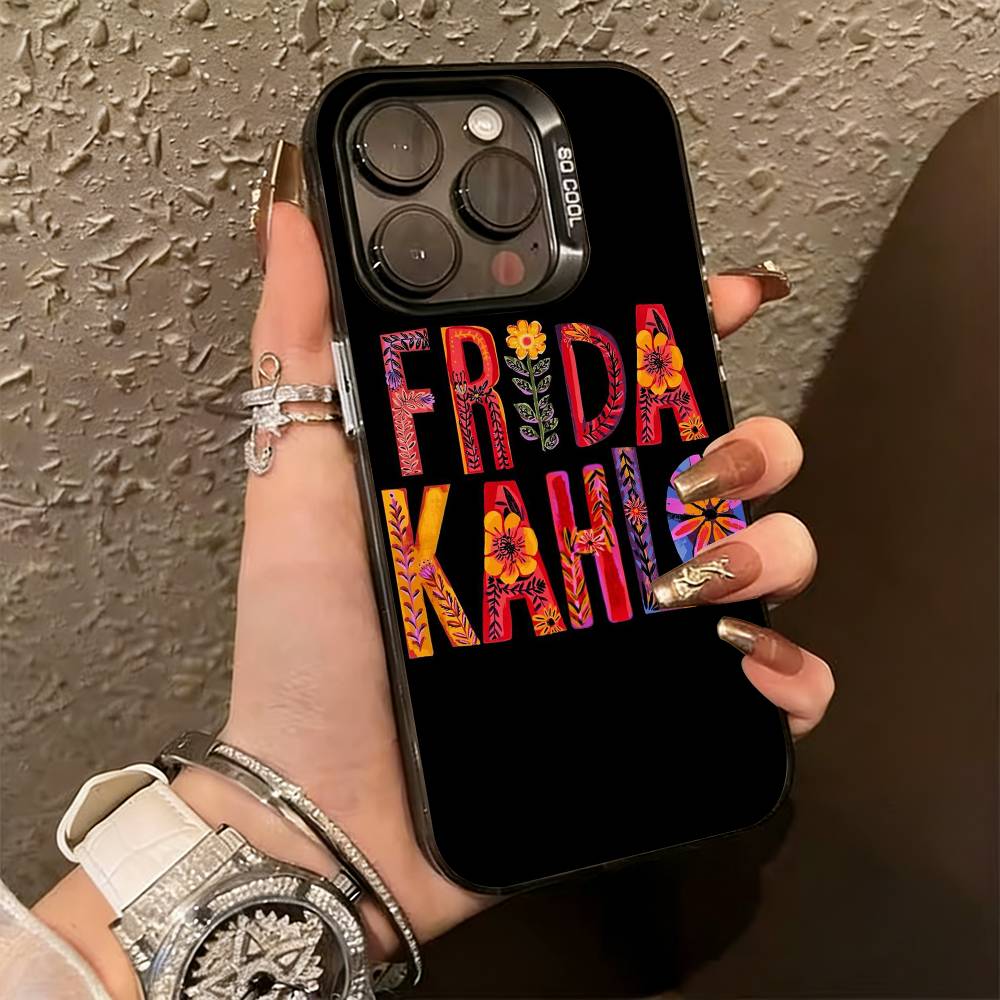 

Fashion F-fridaS Kahlo-PC Phone Case For iPhone 17,16,15,14,13,12,11 Plus,Pro Max,XS,Colorful Silver Phone case Funda Cover iPhone16pro