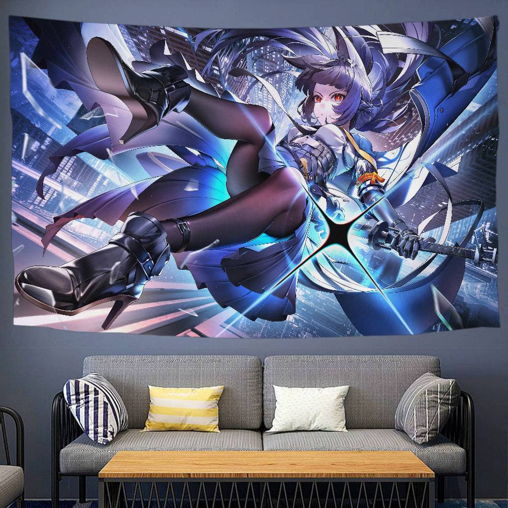 

Zenless Zone Zero Hoshimi Miyabi Cartoon Tapestry Bohemian Wall Tapestries Mandala Home Decor 74x94cm(29x37in)
