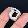 Handgefertigter 925er Sterling Silber Ring mit Karneol Edelstein Klassischer Kissen Schliff Karneol Siegelring für Damen und Herren