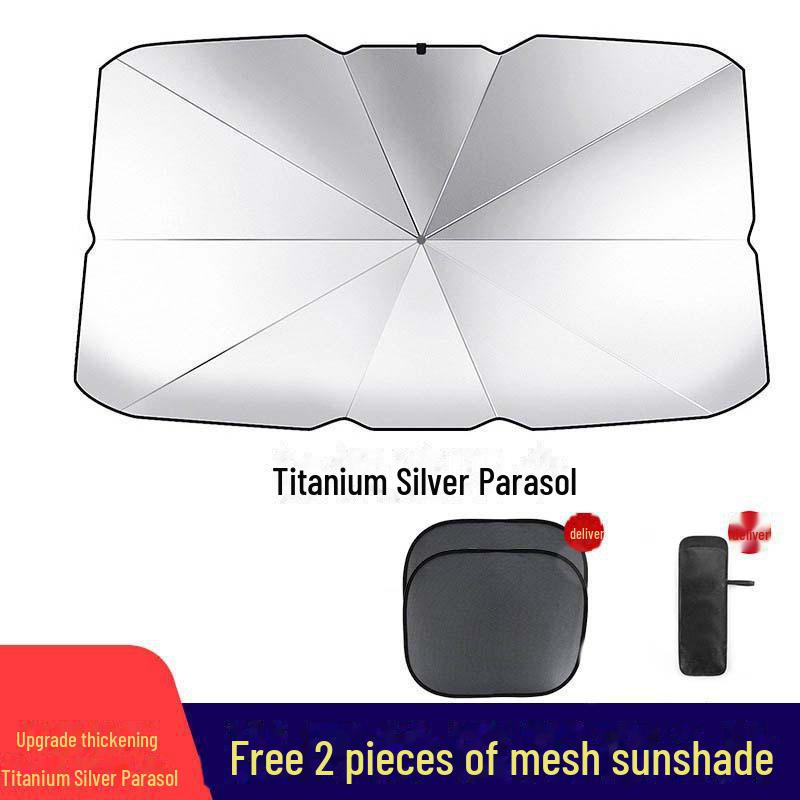 Umbrelă de soare pentru mașină - Husă termoizolatoare pliabilă pentru parbriz