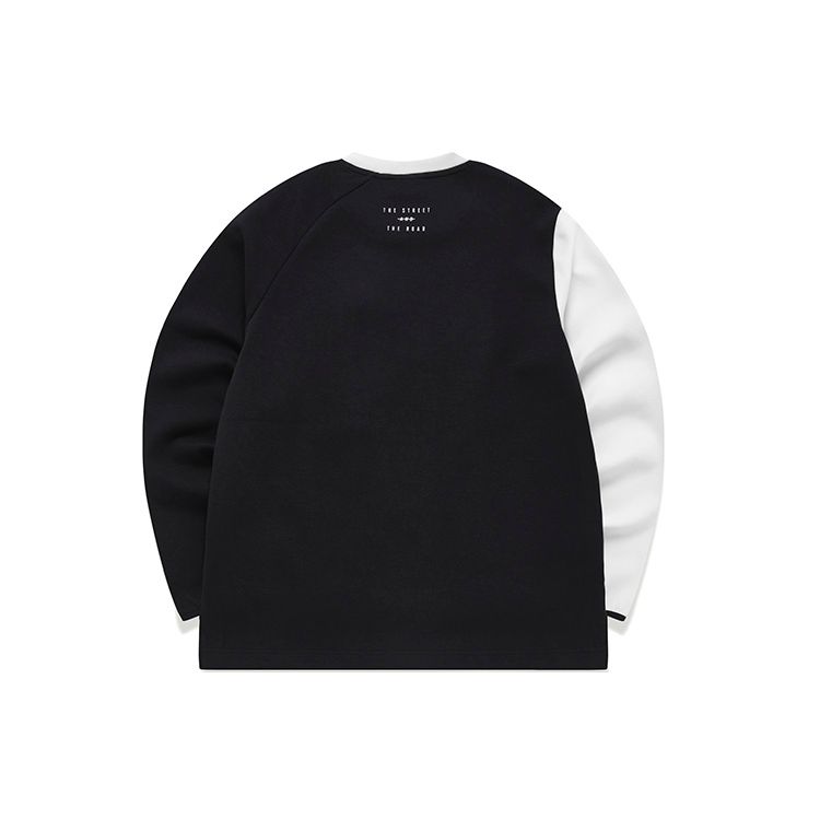Fila X MIHARA YASUHIRO Collaborative Series Oversized Logo Print Colorblock Sport Round Neck Pullover Sweatshirt Men Sweatshirt F11M143204F-IV