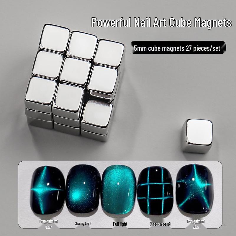 Multifunktionaler Katzenaugen-Nagelkunst-Magnet: Starker zylindrischer Magnet für ausgefallene Blitzeffekte.