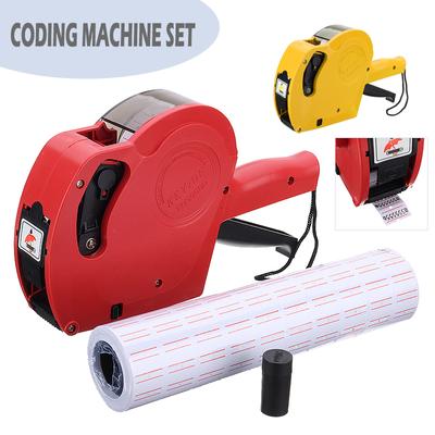 8 Digits Handheld Price Label Gun Plastic Tag Labeller Machine With 4000pcs Lable For Supermarket Shopping Mall