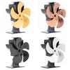 5 Blades Fireplace Stove Fan Heat Powered Fan Quiet Efficient for Wood Log Burning Stove Fireplace Increase Deal Gift