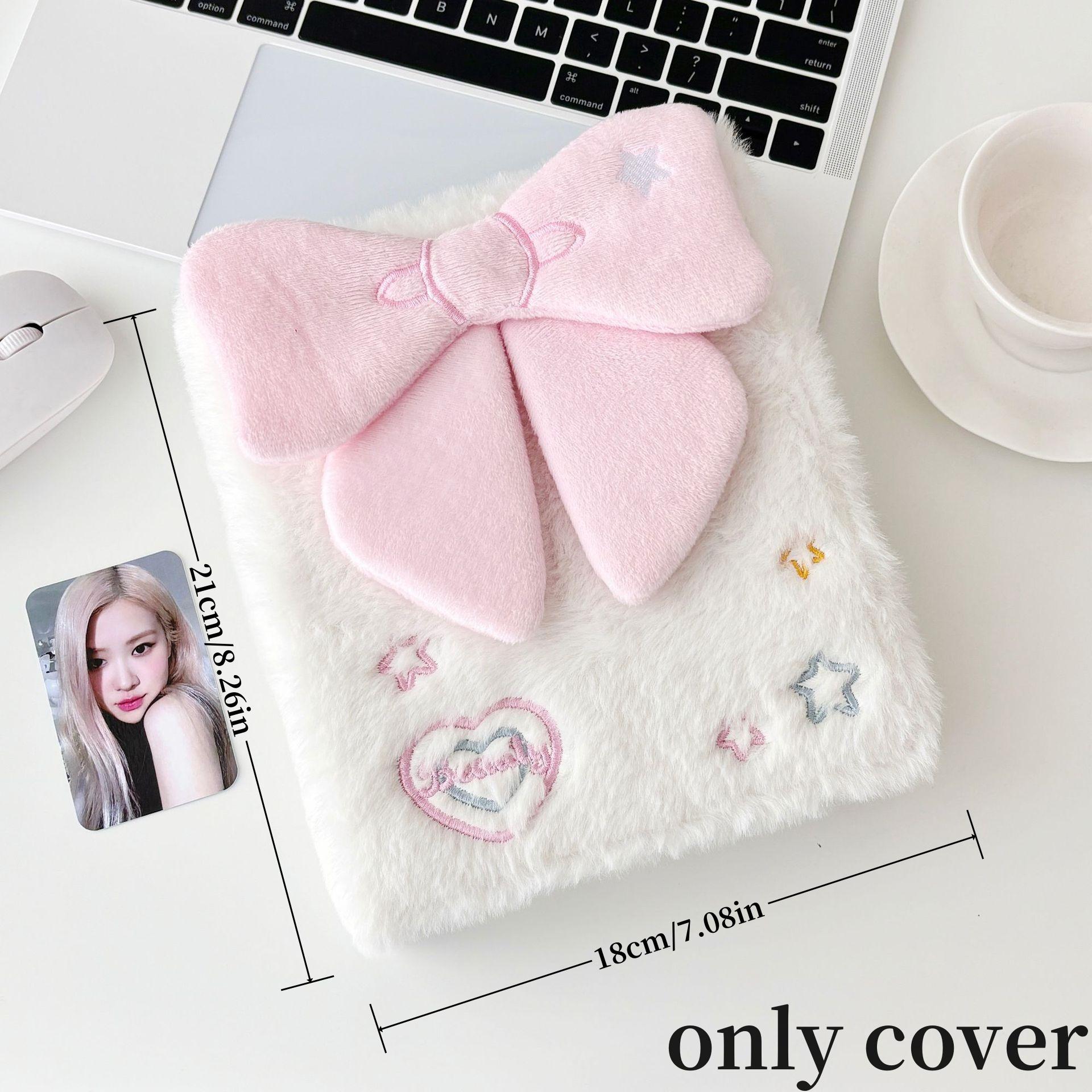 

Плюшевый переплет A6 Bow Pocards Holder Cute Girl Ins Idol Card Kpop Po Album Collect Loose-sheet Card Storage Cover Candleware