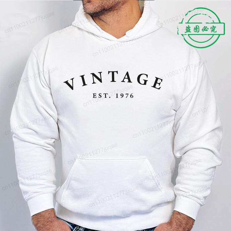 New Fashion Hoodies Sweatshirt Winter Autumn Casual Hoodies Vintage EST Birthday Limited Edition 50th 1976 Sweatshirts