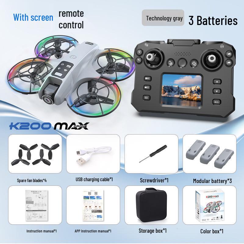 K200 Brushless Drone with HD Screen, Optical Flow, Aerial Photography, and Full Protection Remote Control