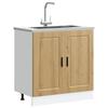 Vidaxl Sink Cabinet, Porto, Artisan Oak, 80X46X81.5 Cm