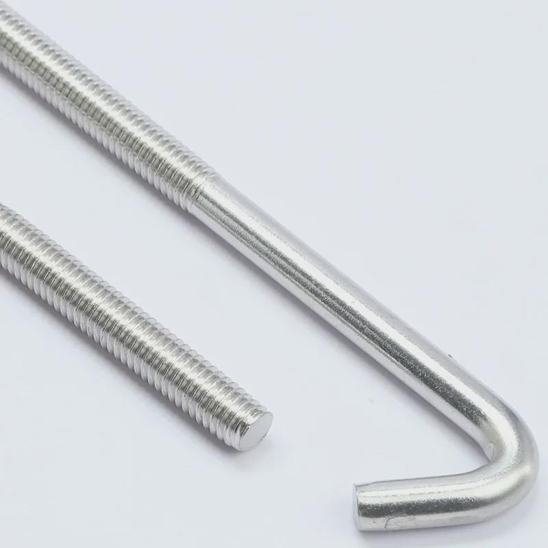 304 Stainless Steel Right Angle L-Shaped M6 Hook for Tile & Asbestos Awning Installation