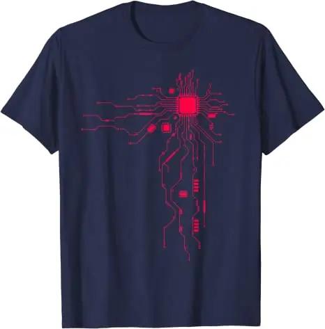 Electrical Electronic Engineer Circuit Graphic Tee Top Anatomical Heart CPU Processor Computer Programmer PCB Board  TShirt