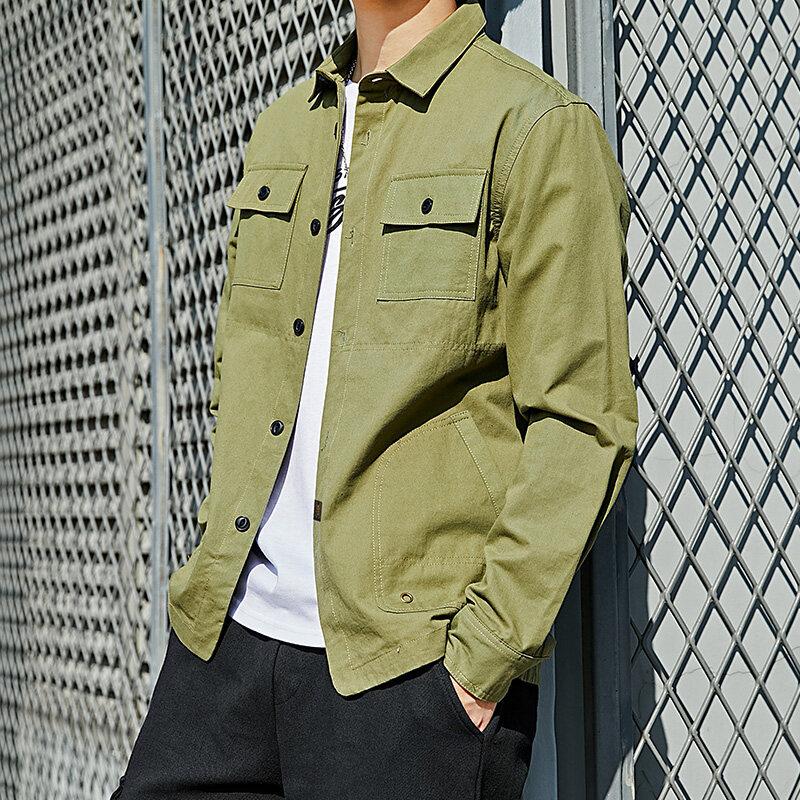 

Рабочая рубашка Ins Модная мужская рубашка с длинными рукавами в гонконгском стиле, повседневная корейская версия, модная и красивая одежда без глажки, осень 4XL