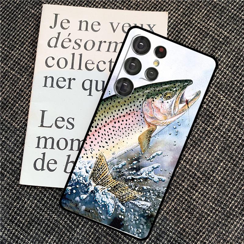 Trout Fishing Case For Samsung Galaxy S25 Ultra S20 S21 S22 S23 S24 Ultra S9 S10 Plus S24 FE Back Cover