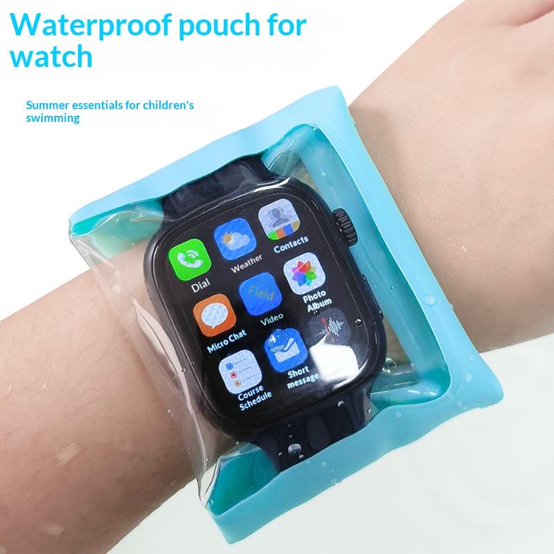 Kids Smartwatch Waterproof Protector Pouch, Portable Sealed Touch Screen Bag, Ideal for Swimming, Drifting and Underwater Use