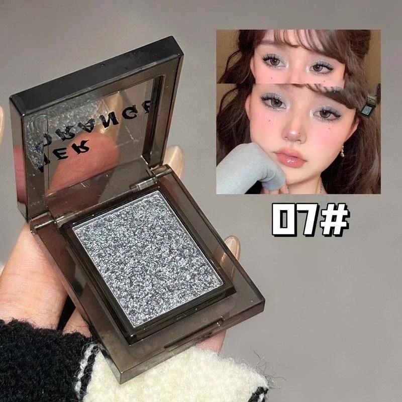 Fard de pleoape verde cameleon Paleta de fard de pleoape monocrom fumuriu metalic Mat perlat sclipici Gri pământ Machiaj multicolor pentru ochi