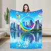 Frutiger Aero Blanket Quality Super Soft  Bedding Throws Autumn Decorative Living Room Novelty Bedspread