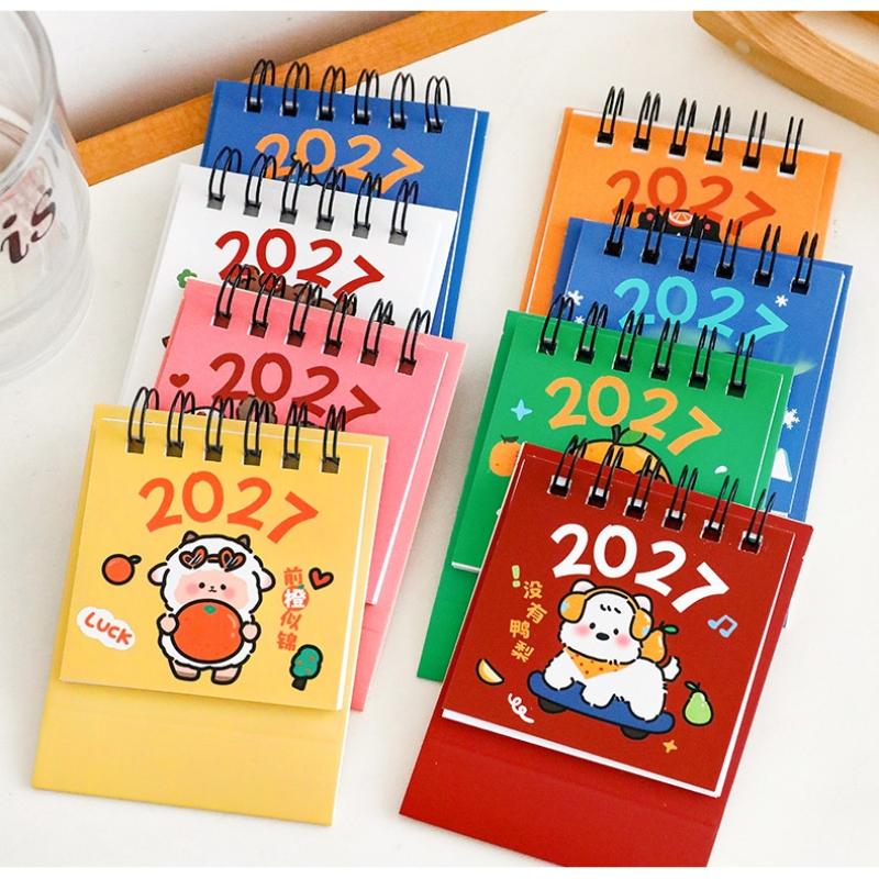 2027 Desk Calendar Mini Portable Travel Calendars Perfect For Home Office School Daily Schedule Planning Home Decor