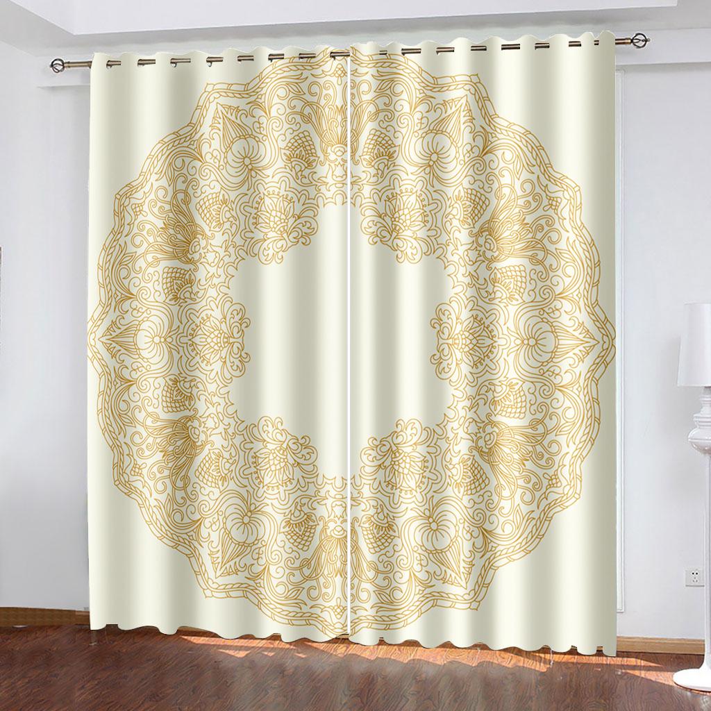 Fresh Series Curtain, Boys and Girls Gift, Bedroom and Living Room Home Decoration, Durable Machine Washable Curtain