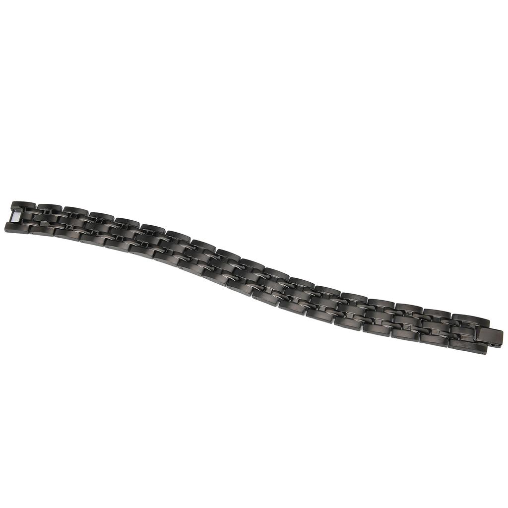 Men DoubleRow Magnetic Therapy Bracelet Pain Relief Magnet Bracelet Healthy Care Black